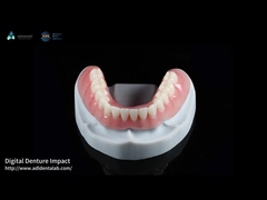 Denti parziali acrilici rosa arancione Denti digitali di stampa 3D di aspetto naturale